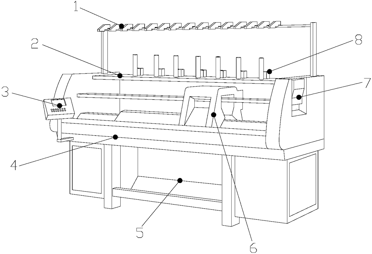 Cotton yarn knitting machine