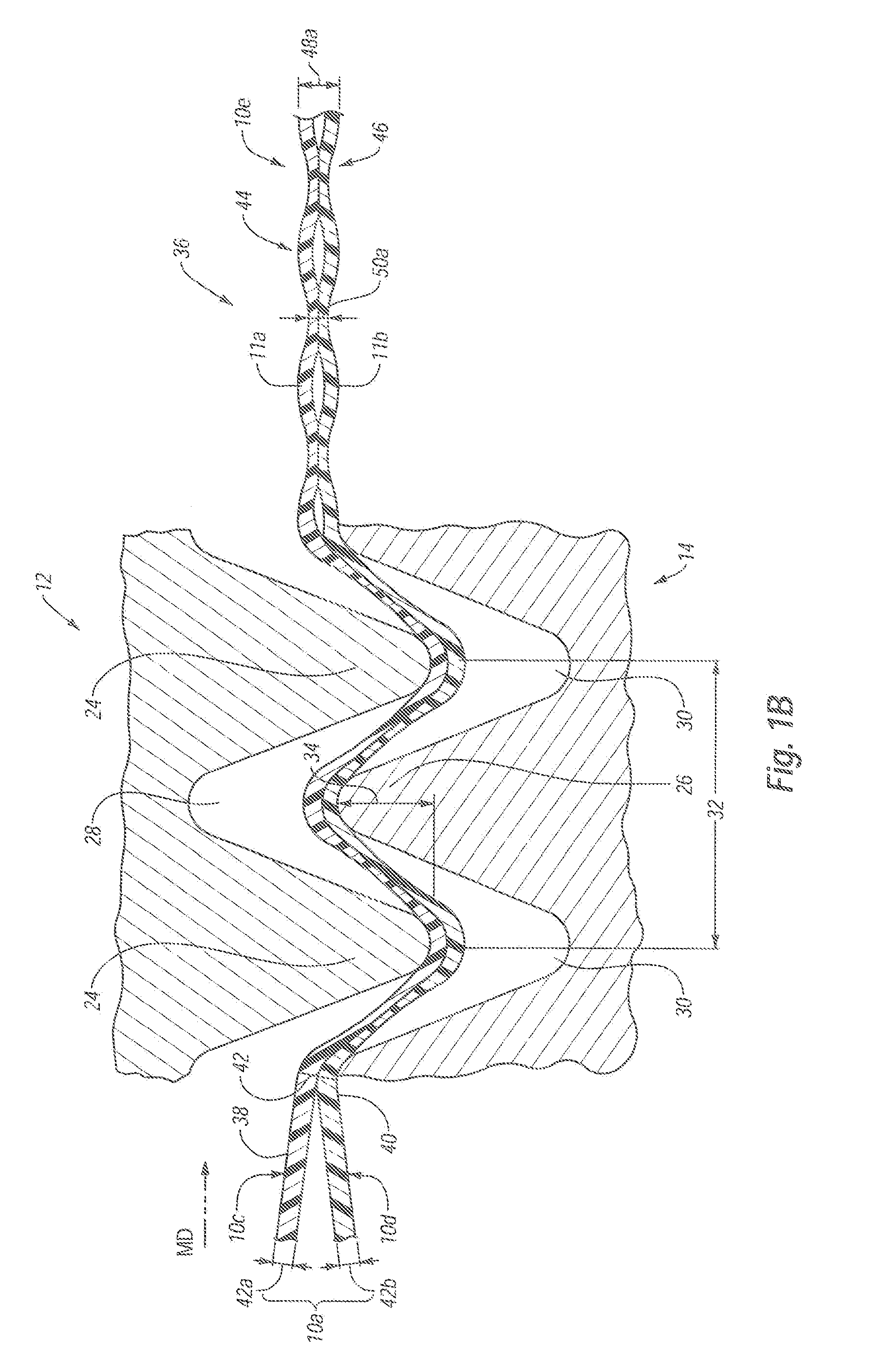 Multi-layered bags with discrete non-continuous lamination