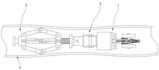 A walking robot in a pipeline