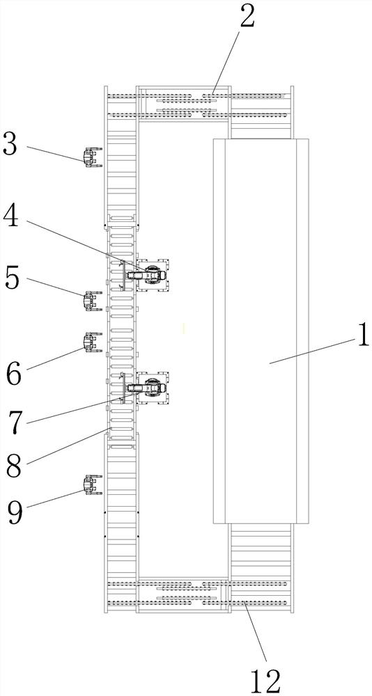 A rotary line extension device for magnetic tile sintering electric kiln and its realization method