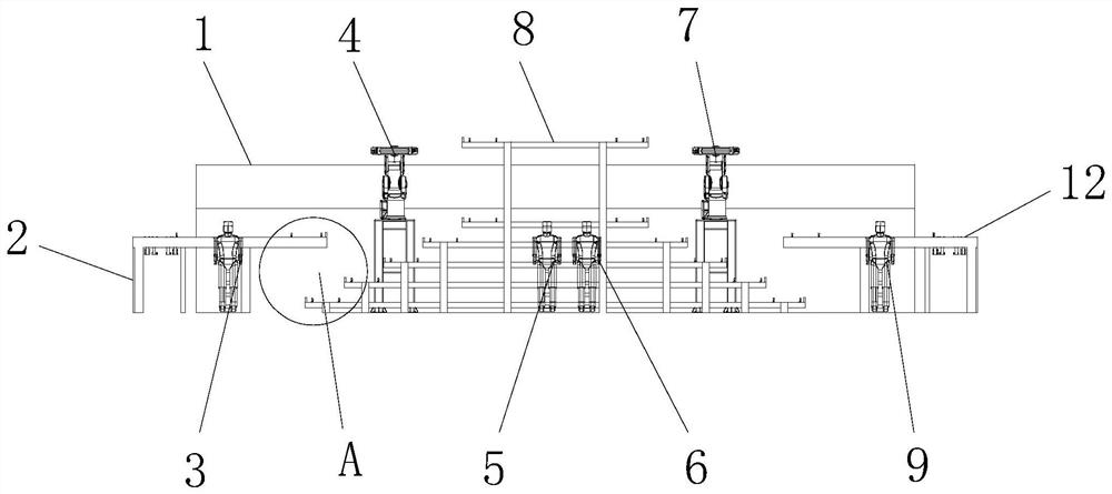 A rotary line extension device for magnetic tile sintering electric kiln and its realization method