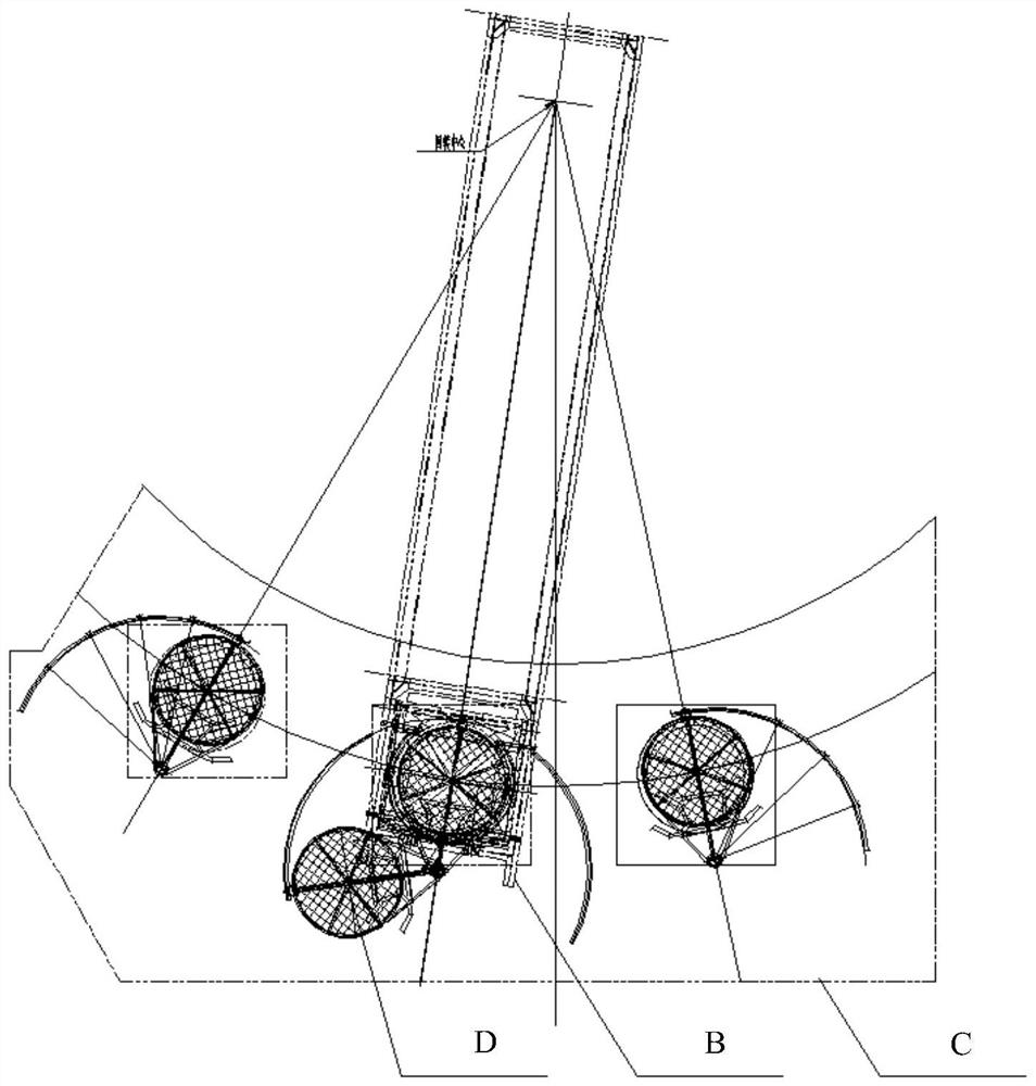 Multi-point feeding type chain bucket type continuous ship unloader with bin falling prevention function