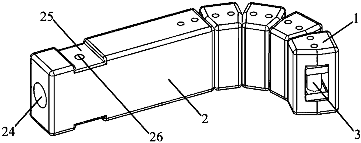 Gear chain type core rod for bending forming of rectangular pipe