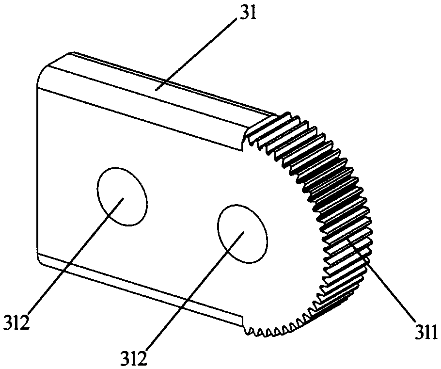 Gear chain type core rod for bending forming of rectangular pipe