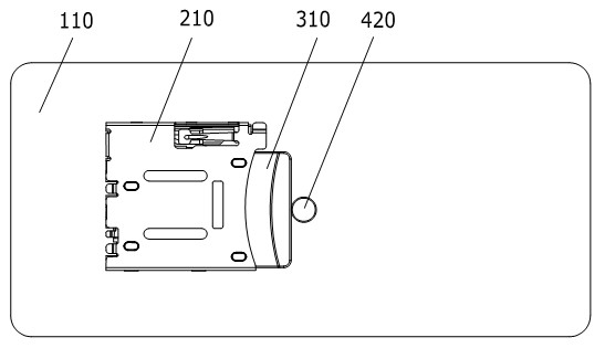 Built-in type SD (Secure Digital) card falling preventing structure