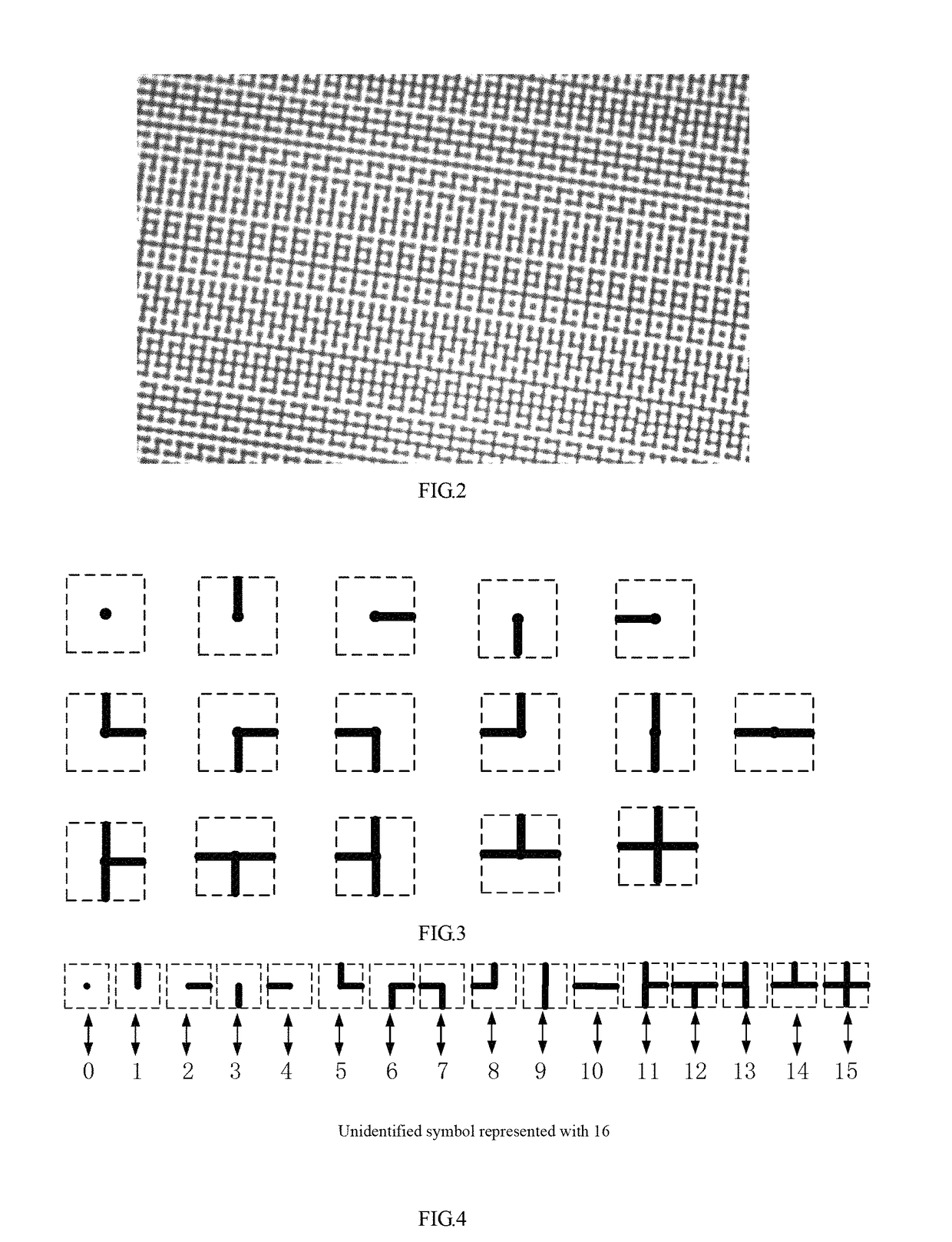 Depth sensing method, device and system based on symbols array plane structured light