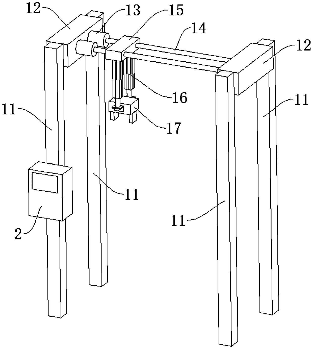 Working method of automatic net changing structure for plastic blow molding