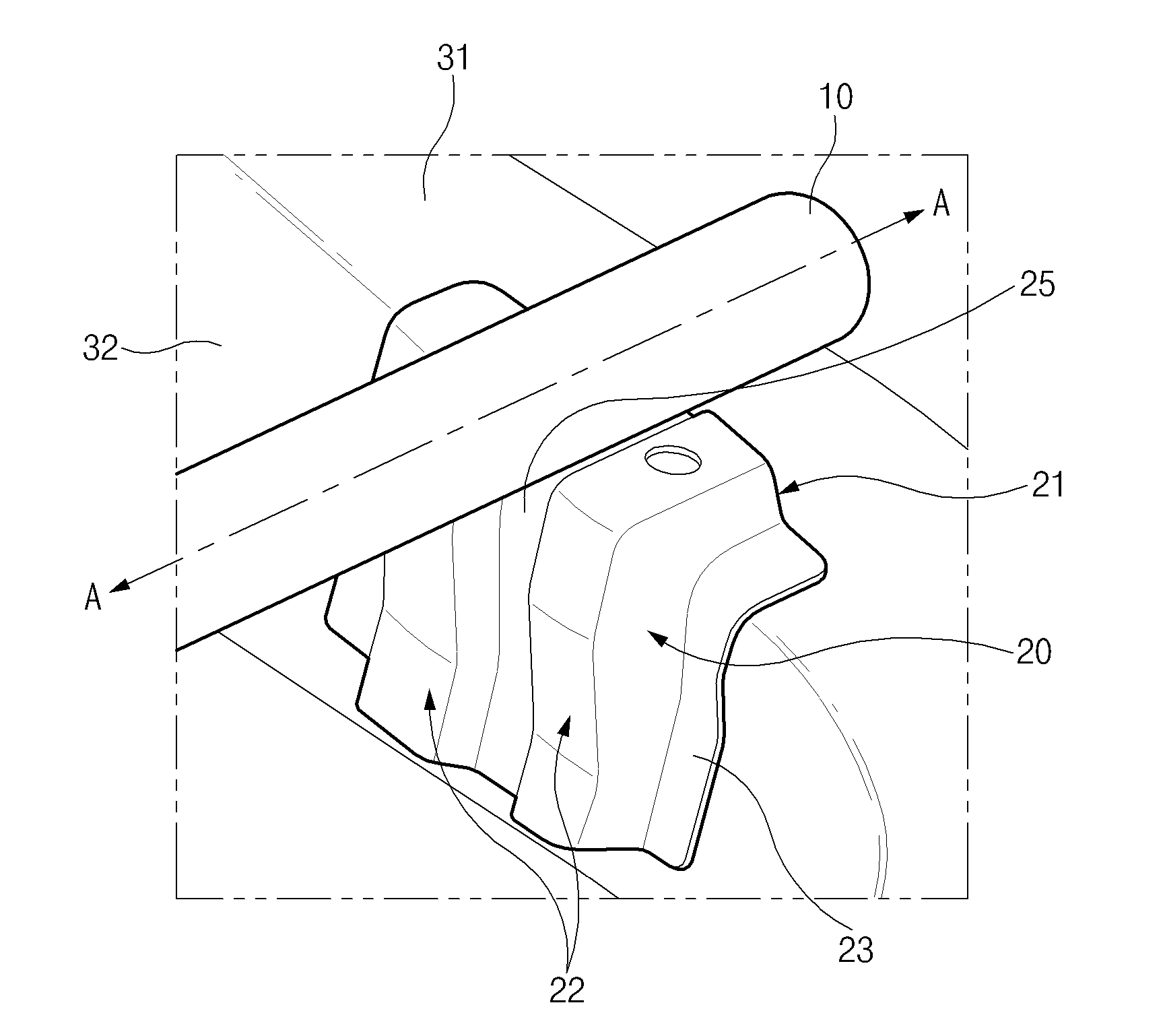 Supporting structure of door impact beam for vehicle