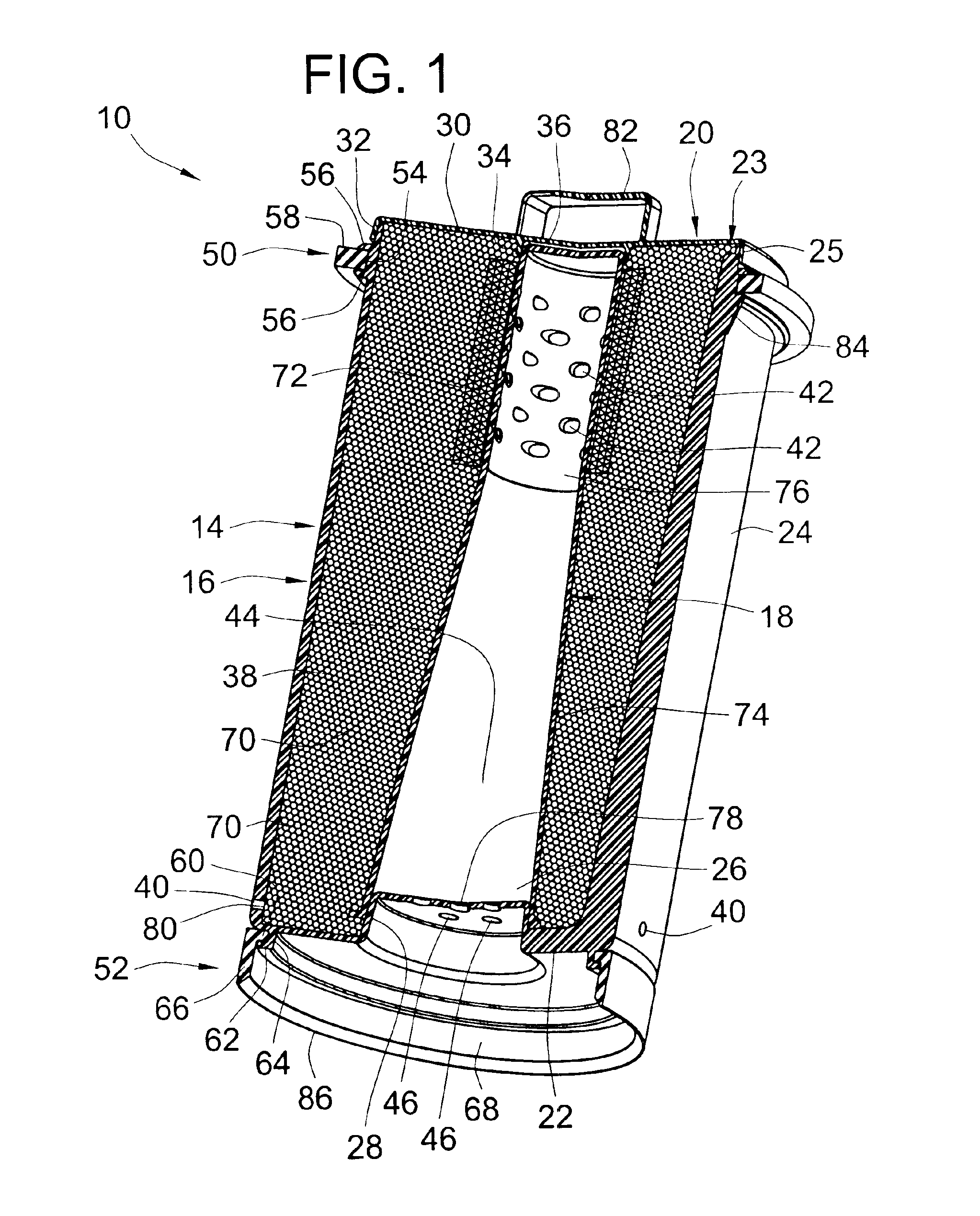 Environmentally friendly acid neutralizing cartridge