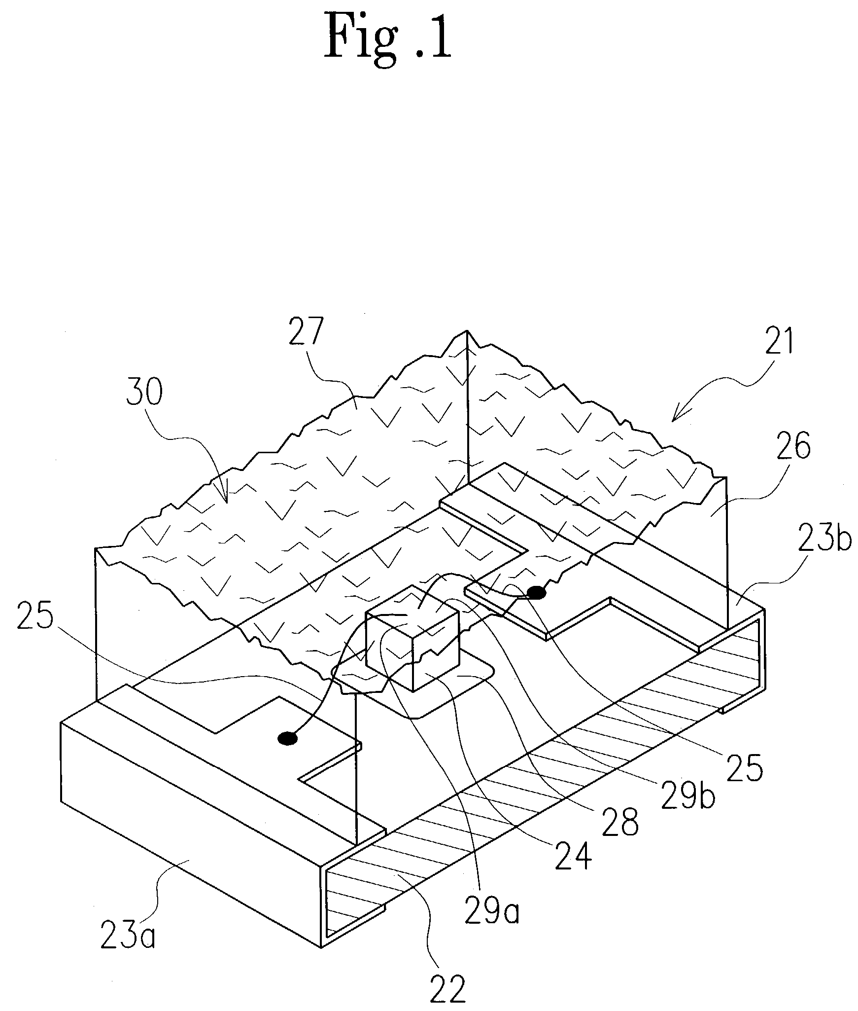 High-intensity light emitting diode with concave and convex shaped light scattering portions formed on a cover