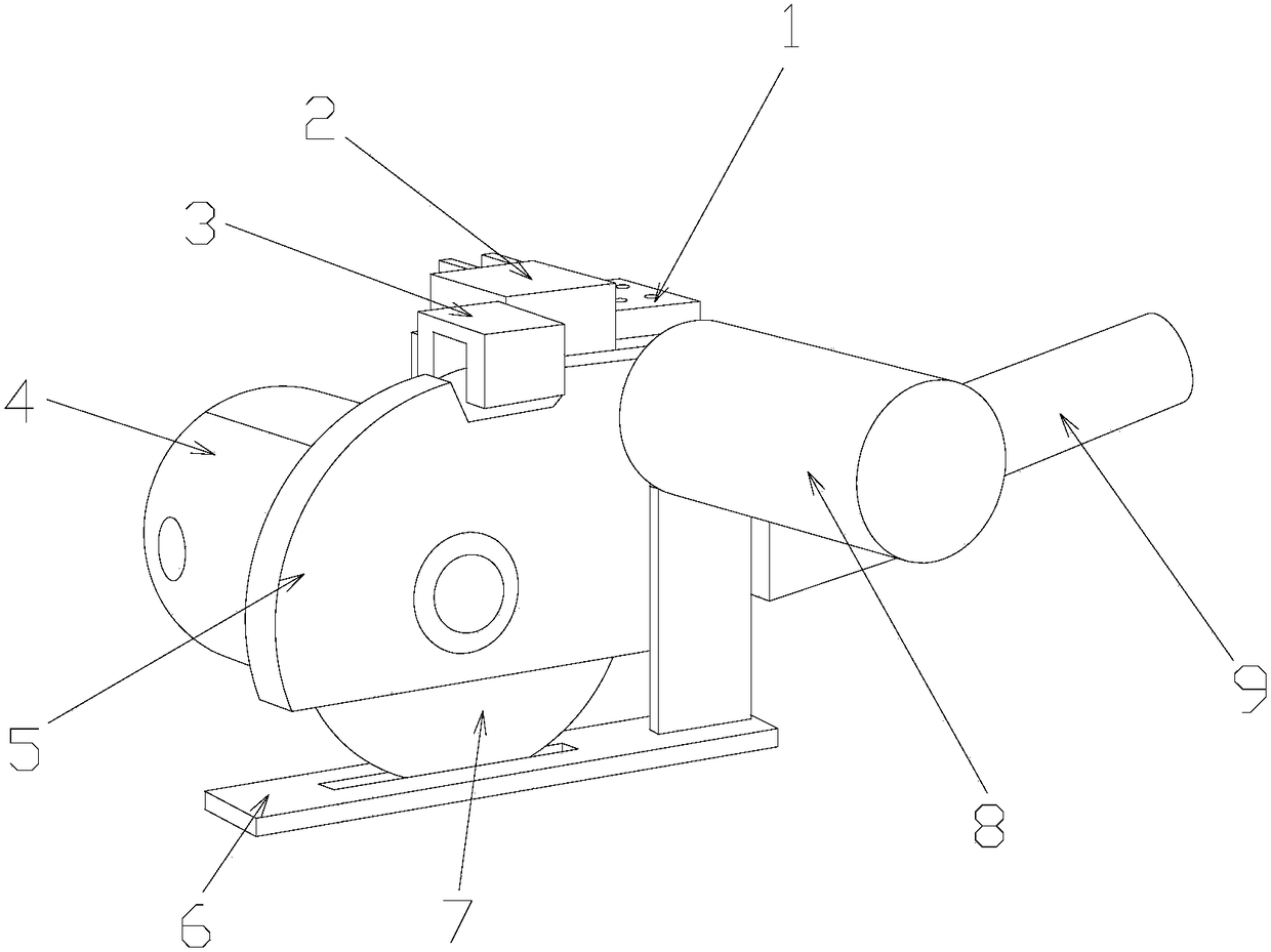 Novel cloth cutting device for warp knitting machine