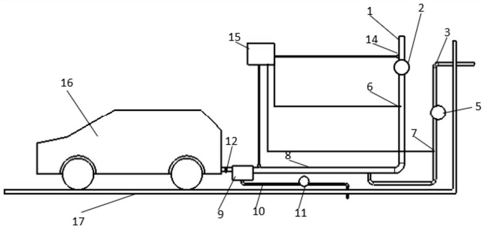 Hydrogen emission testing device and method for fuel cell automobile