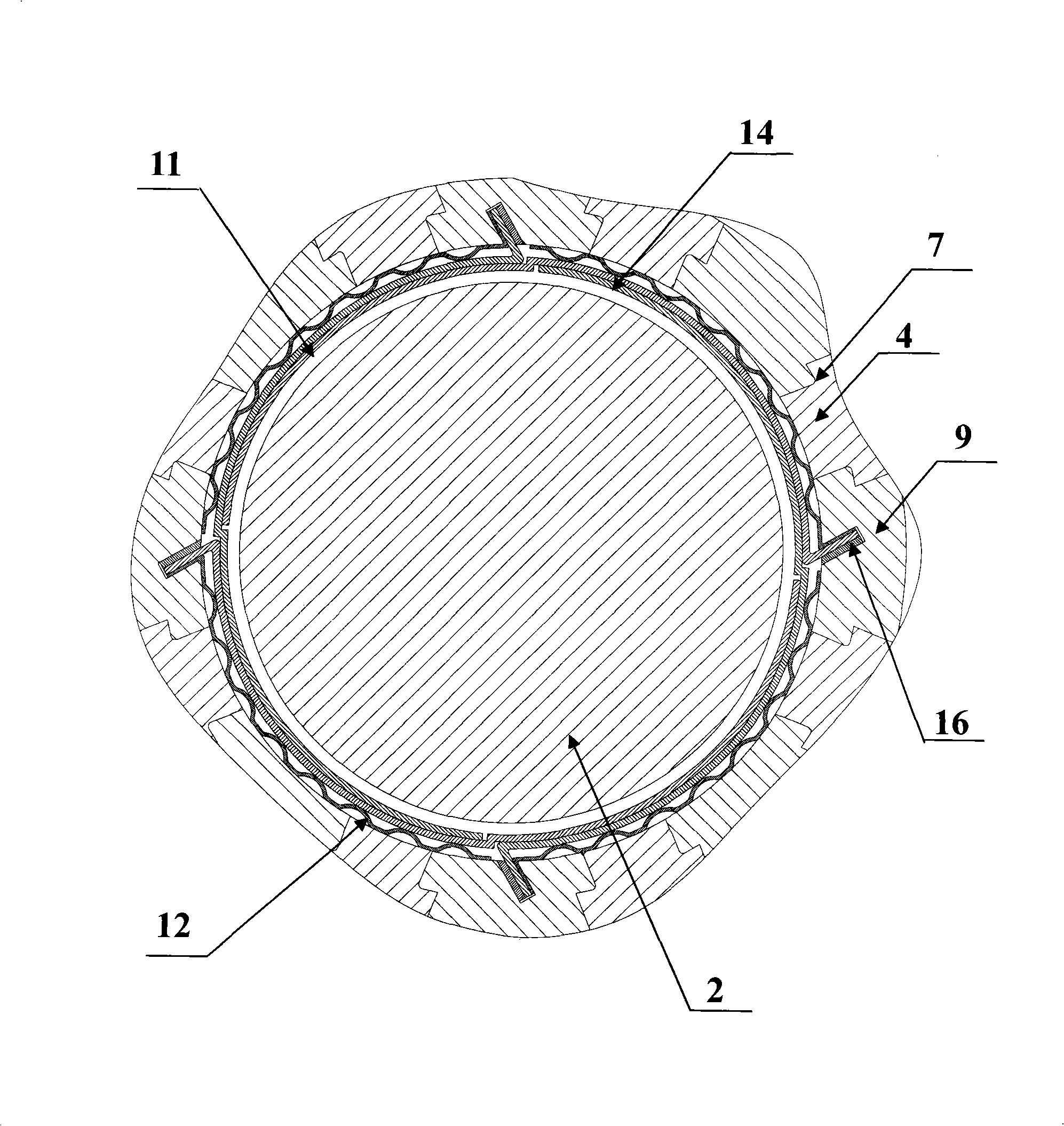 Pre-tightening electromagnetic-elastic foil gas combination bearing