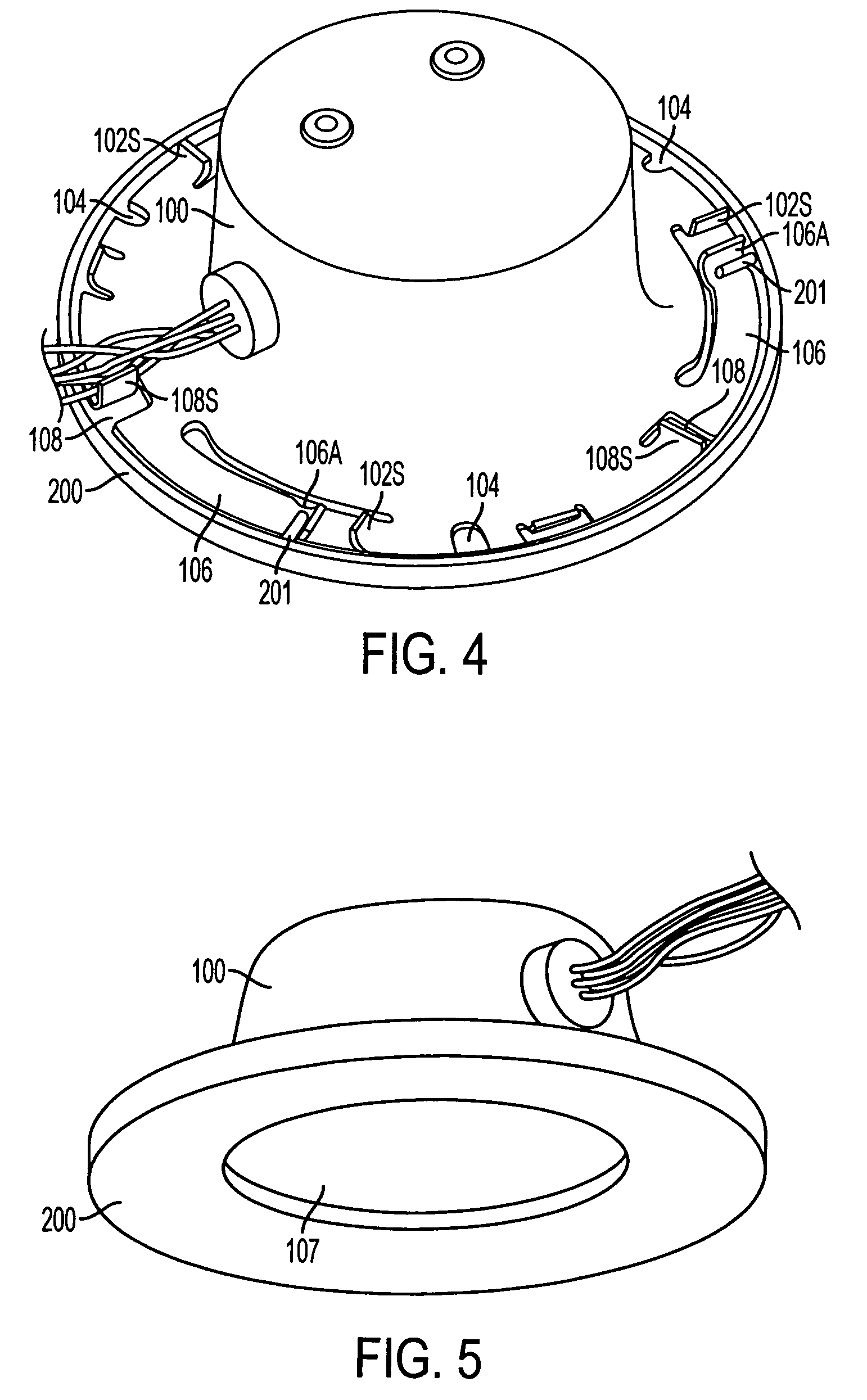 Positive locking light fixture with faceplate