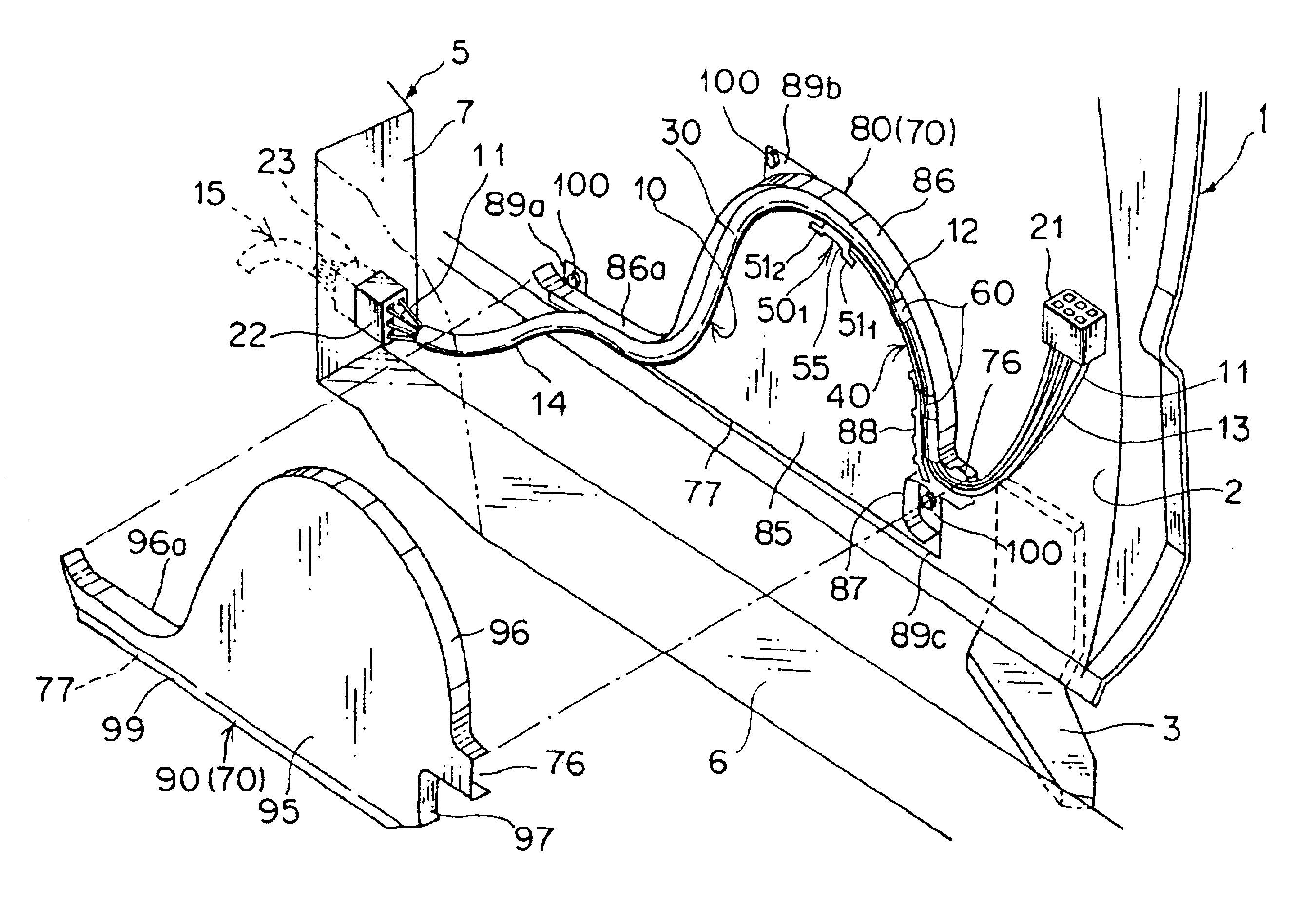 Power supply apparatus with vibration absorbing member for sliding structure