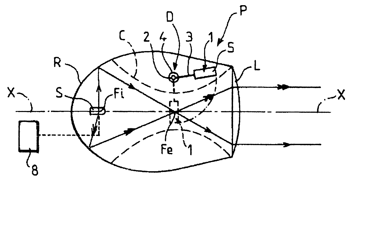 Motor vehicle headlight with at least two functions