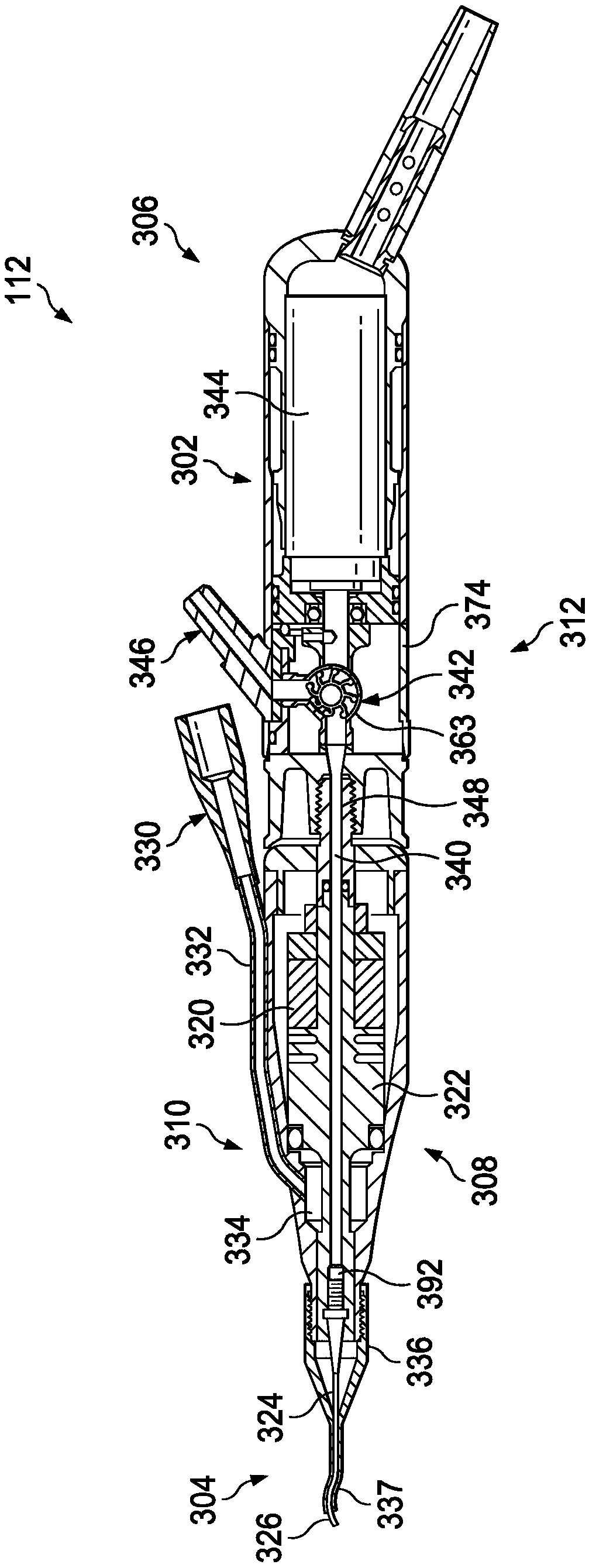 Phacoemulsification handpiece with flexible impeller pump