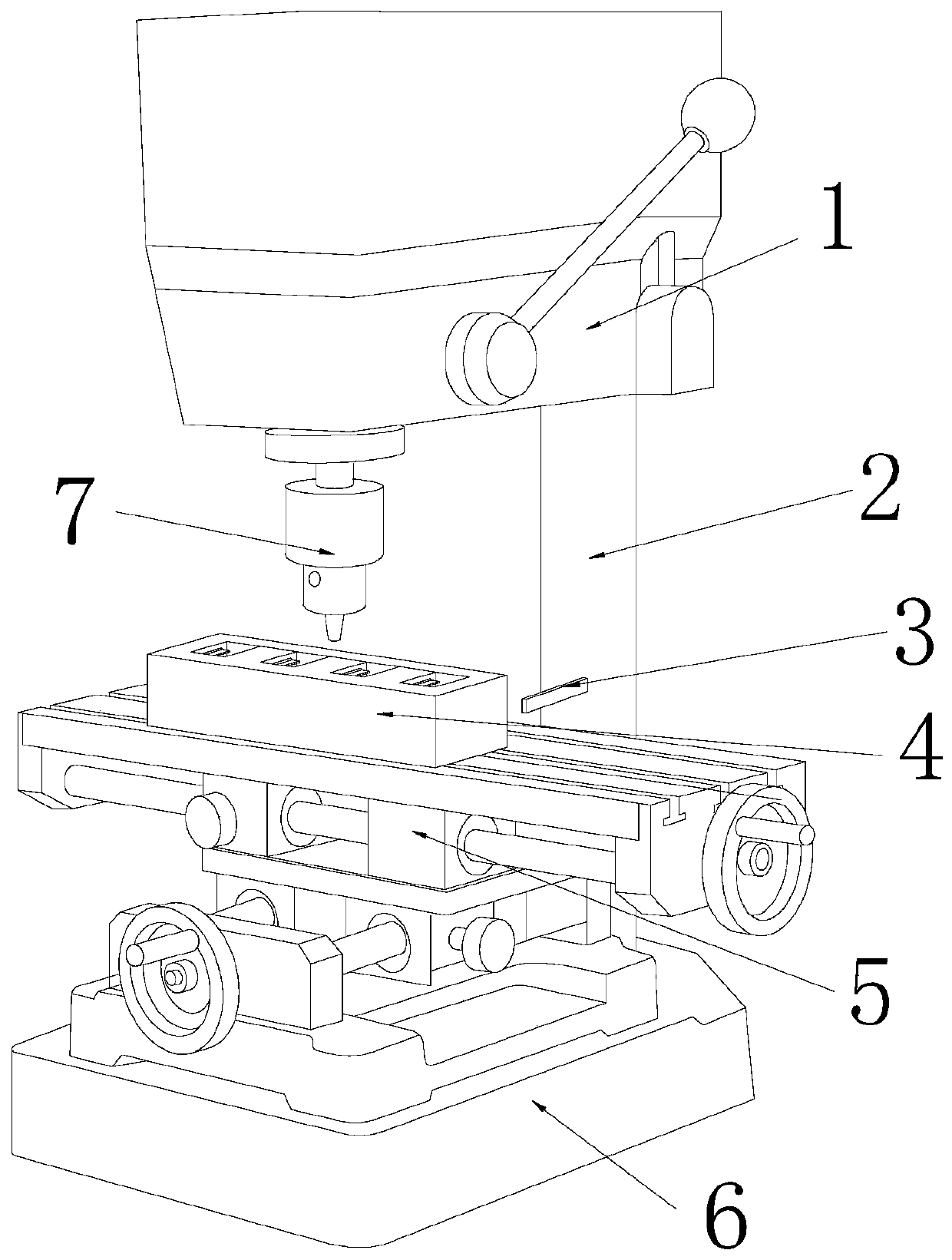 Milling machine sliding platform for placing machined part