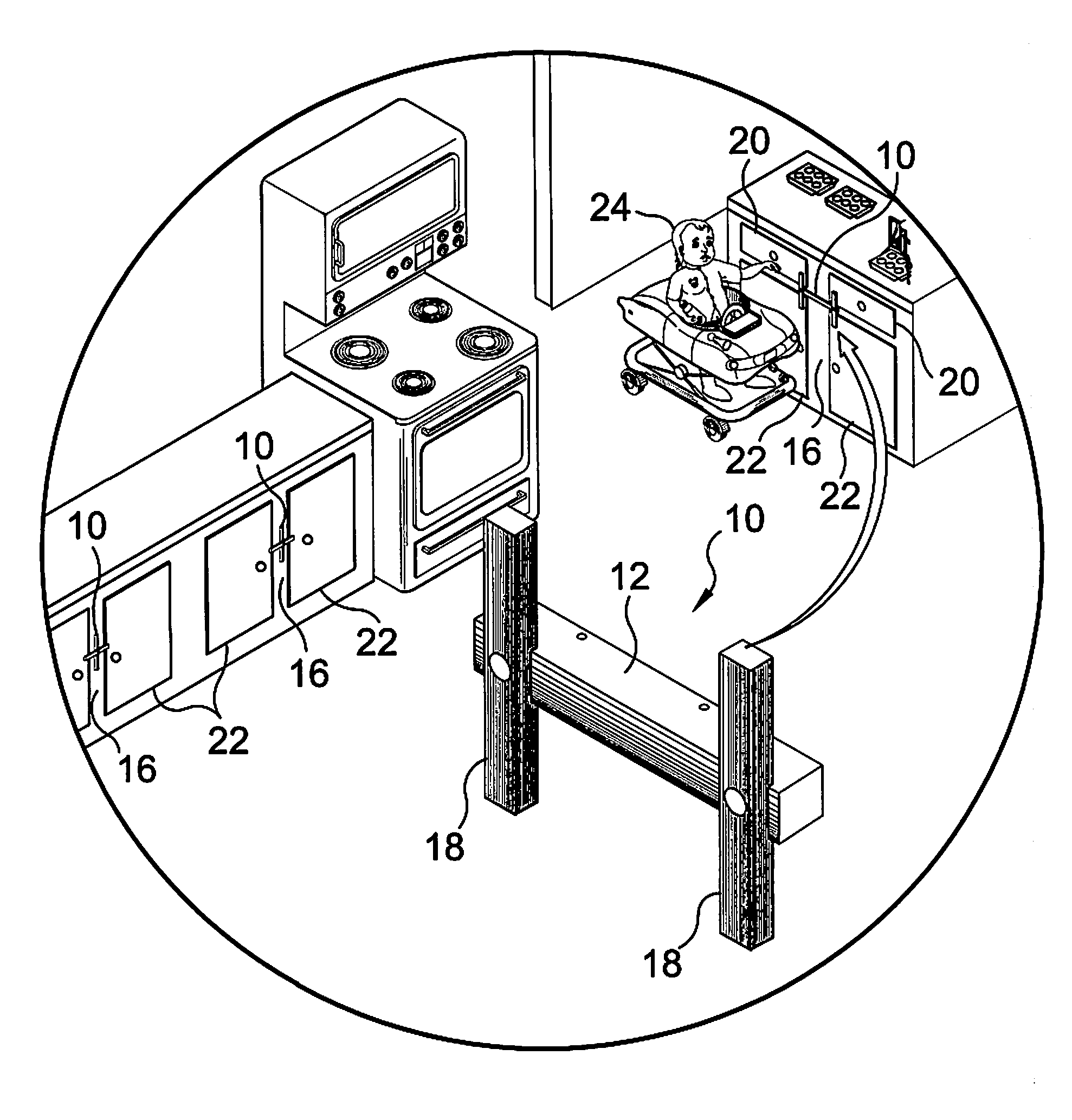 Cabinet child safety lock