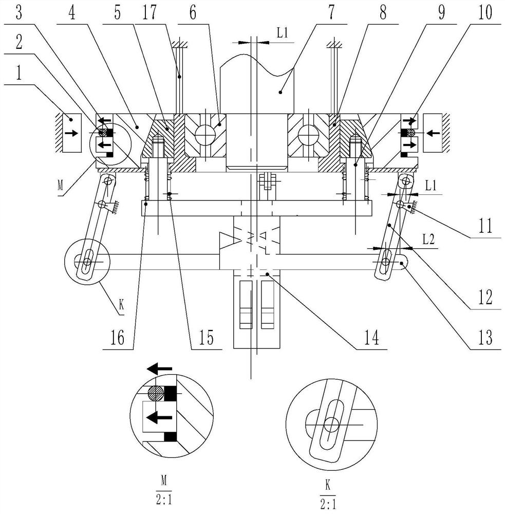 Variable-rigidity radial permanent magnet bearing