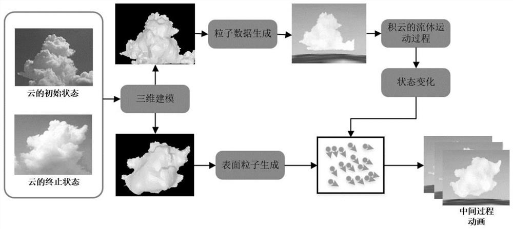 A physics-based method for 3D cloud motion evolution