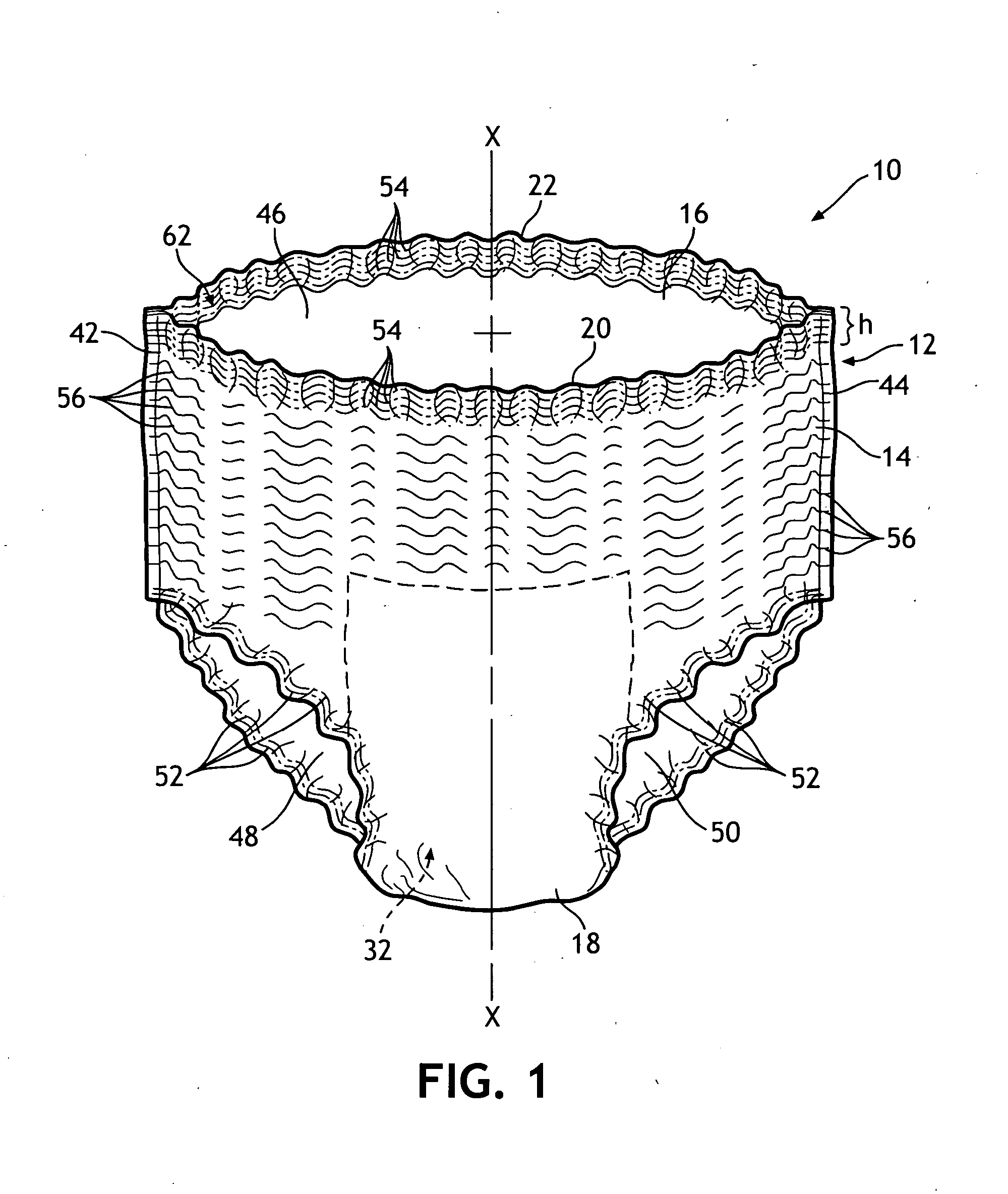 Disposable pant-like absorbent undergarment that provides close to the body fit