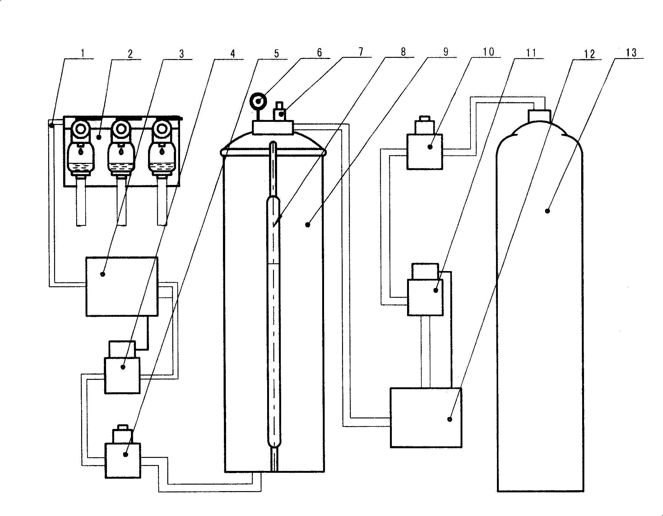 Repairing liquid injection system for cross-linked cable