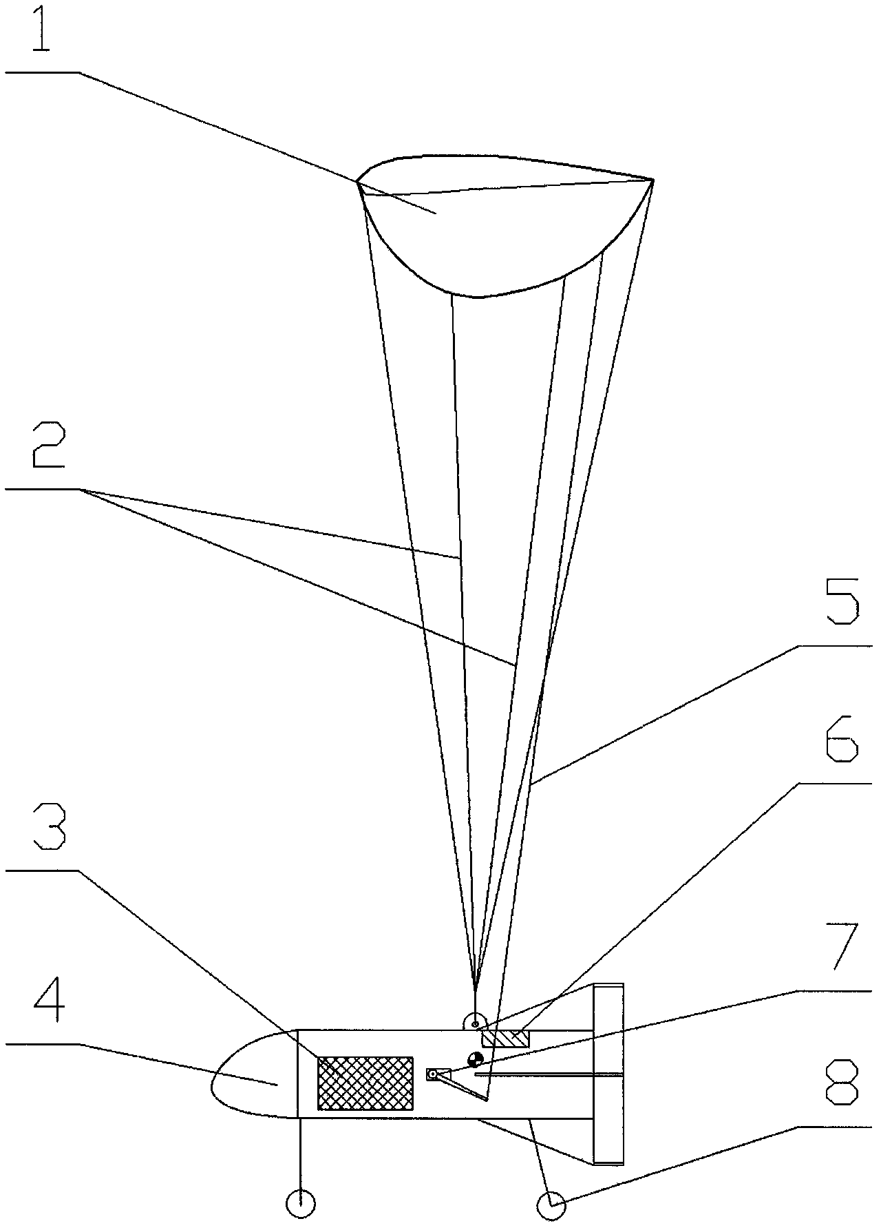 Combination type high-altitude precise aerial delivery system