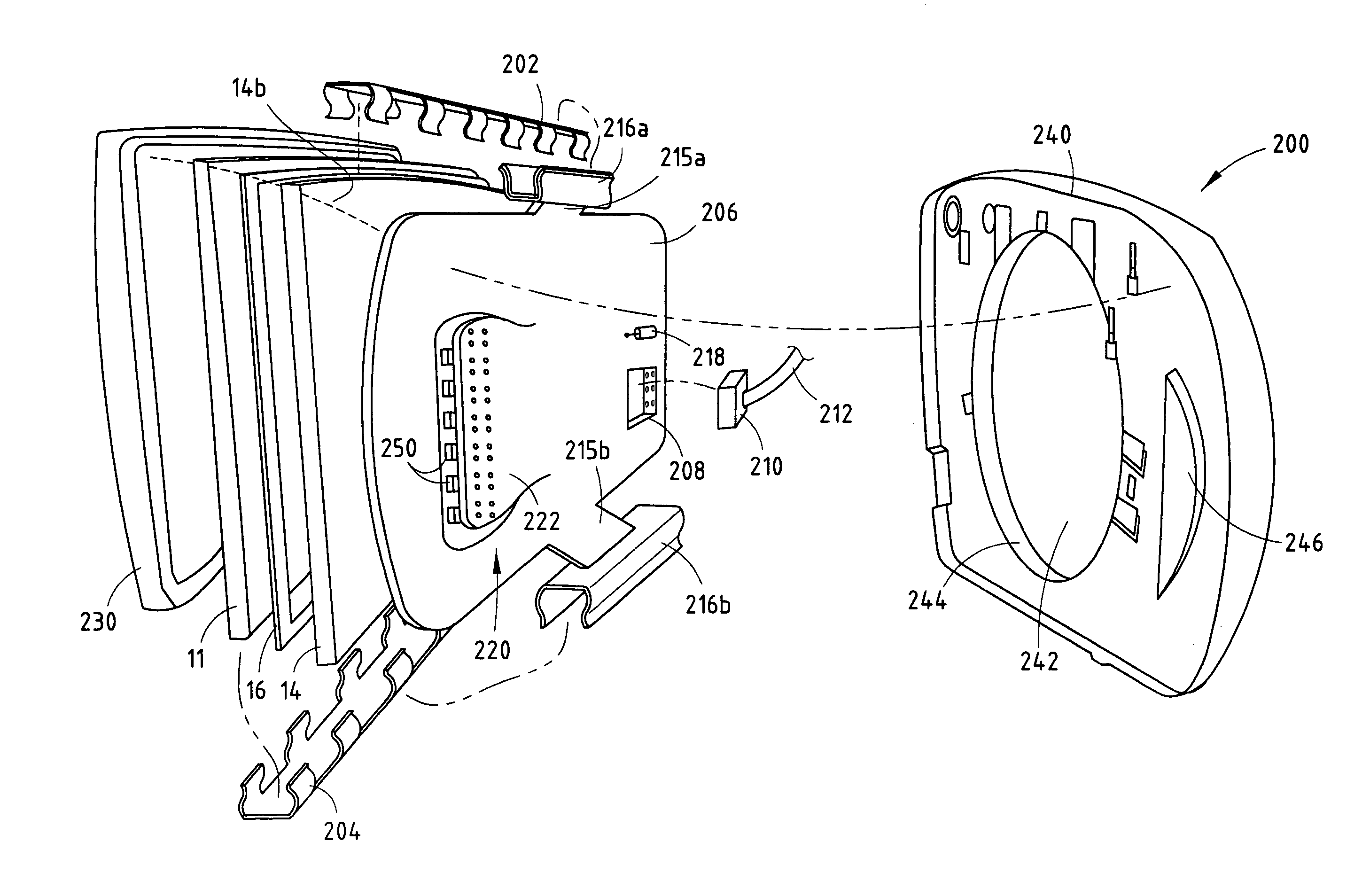 Rearview mirror assembly construction