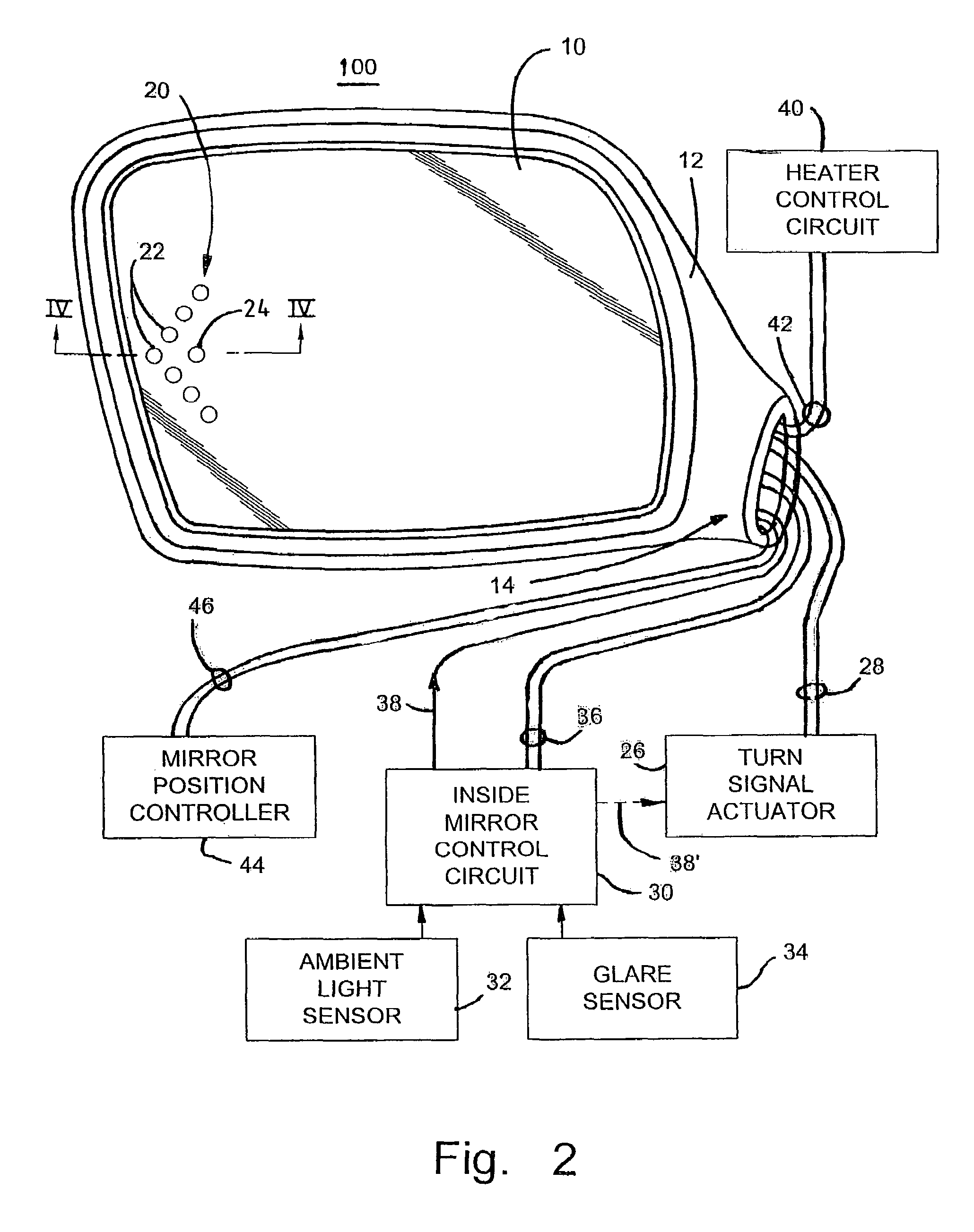 Rearview mirror assembly construction