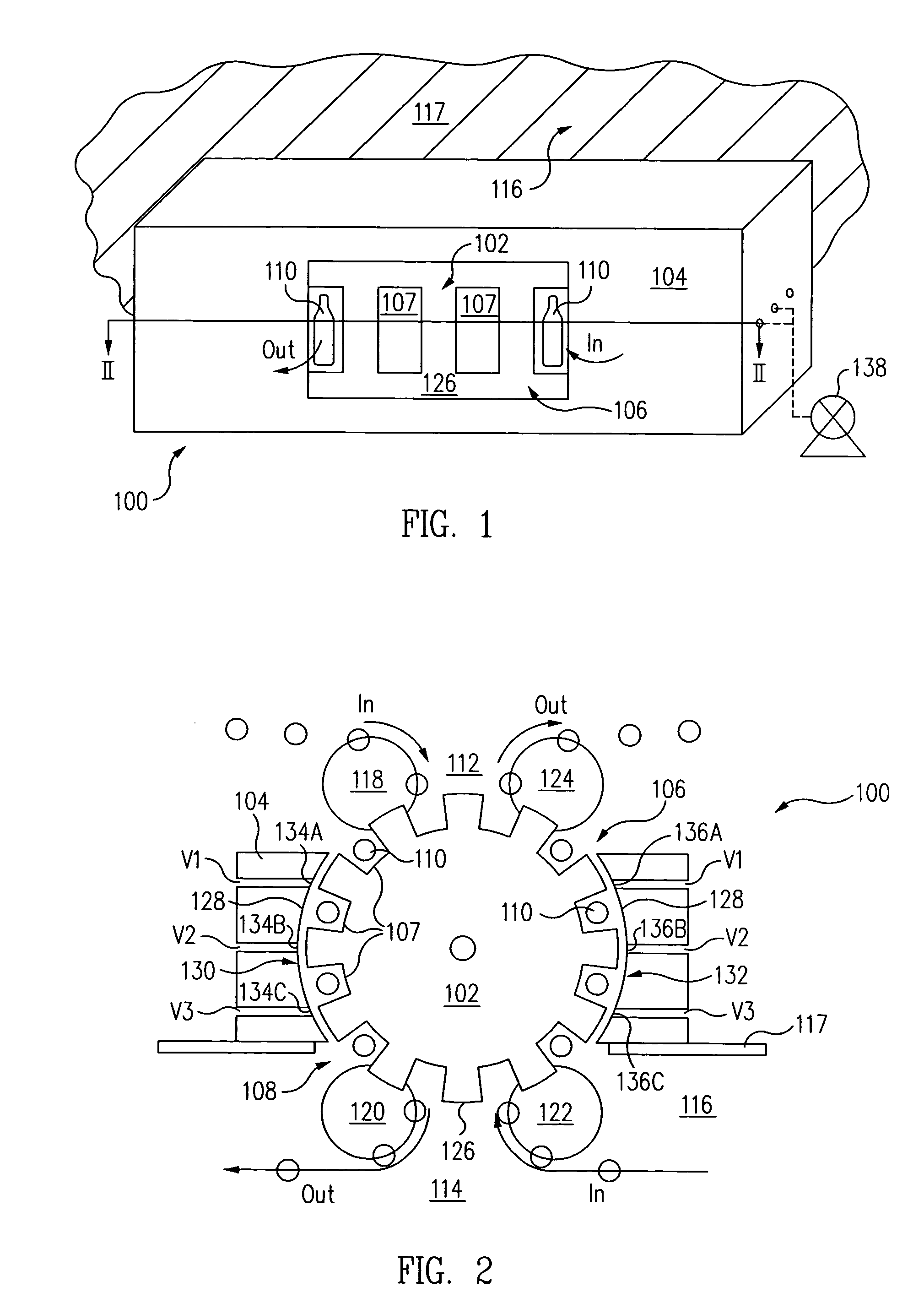 Continuous system for depositing films onto plastic bottles and method