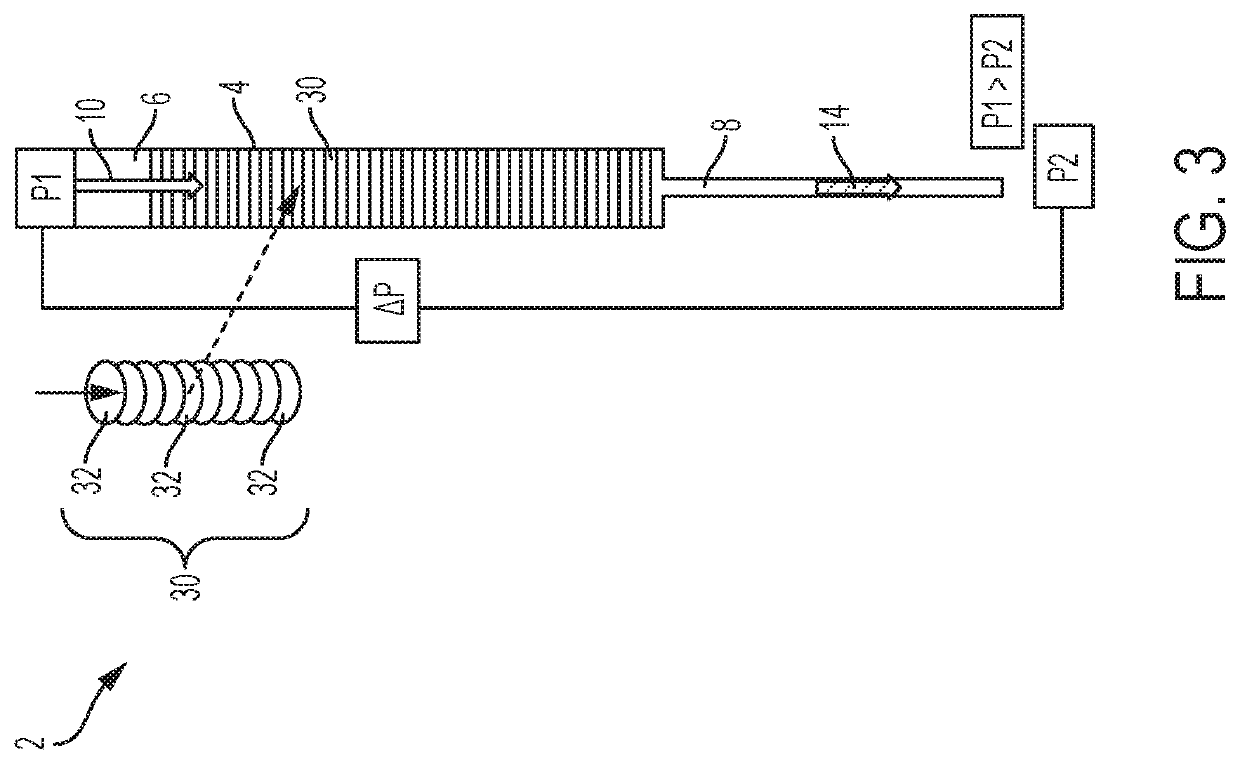 Depth filtration device for separating specimen phases