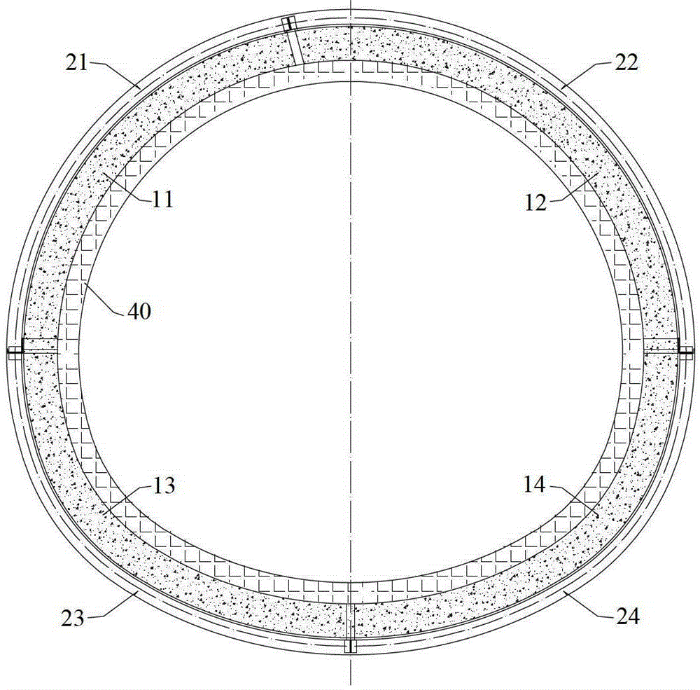 Construction support system and construction method of large-section tunnel in weak geological environment