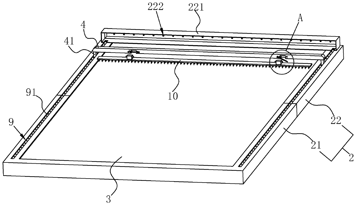 Open aluminum curtain wall structure