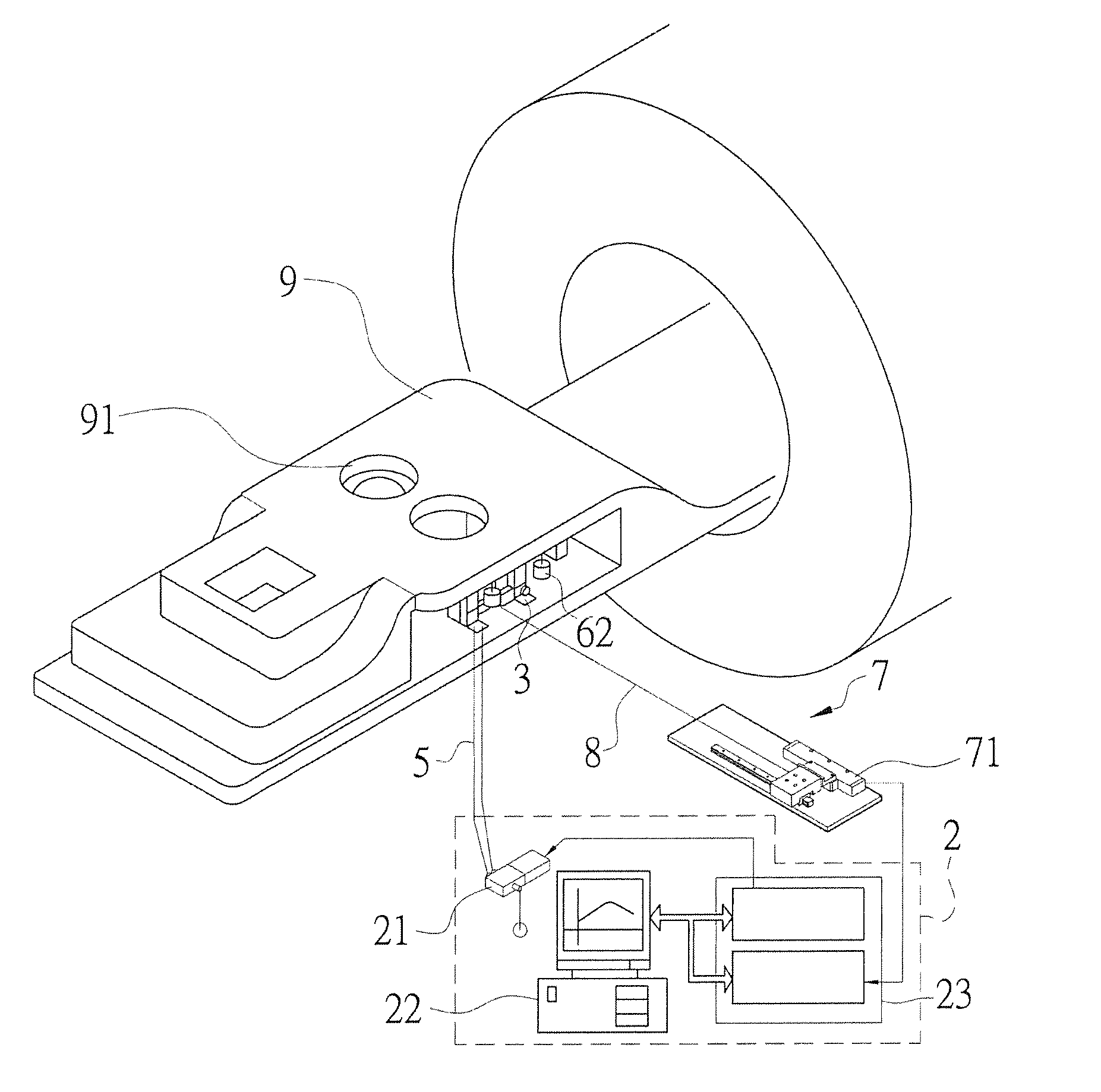 Device combining magnetic resonance imaging and positron emission tomography for breast examination