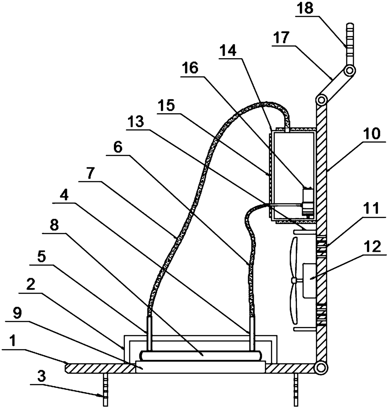 Heat dissipation device and a heat dissipation method of a hard disk