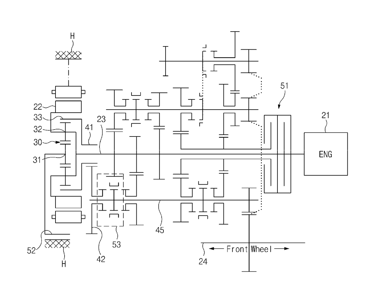 Hybrid power train