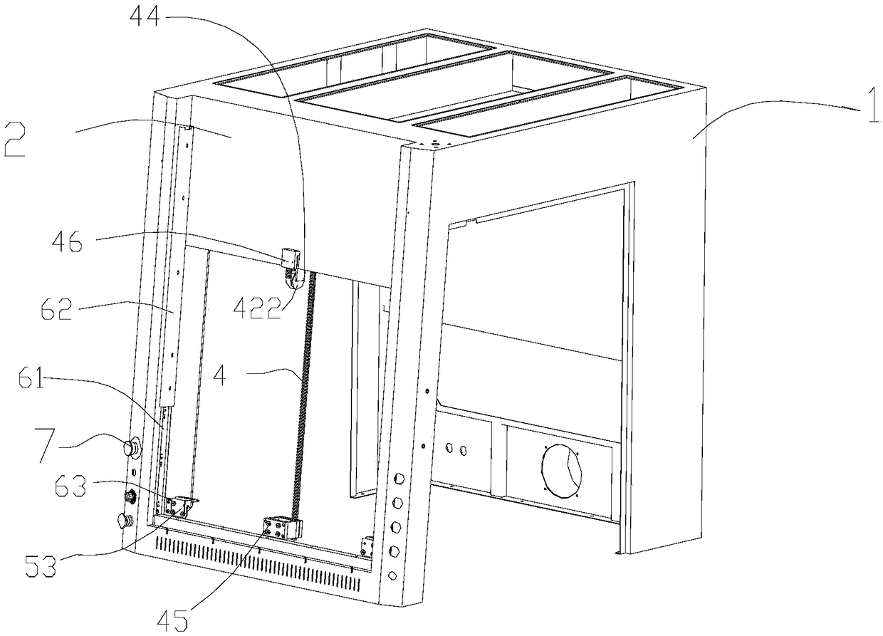 Safe door opening structure of marking machine