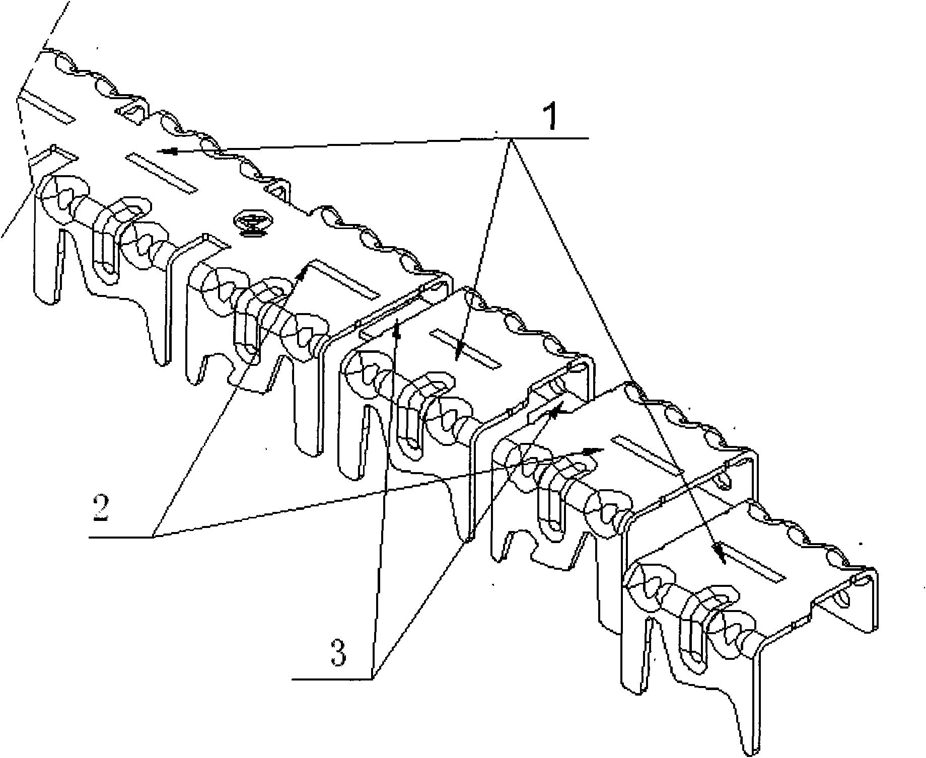 Progressive die discharging mechanism