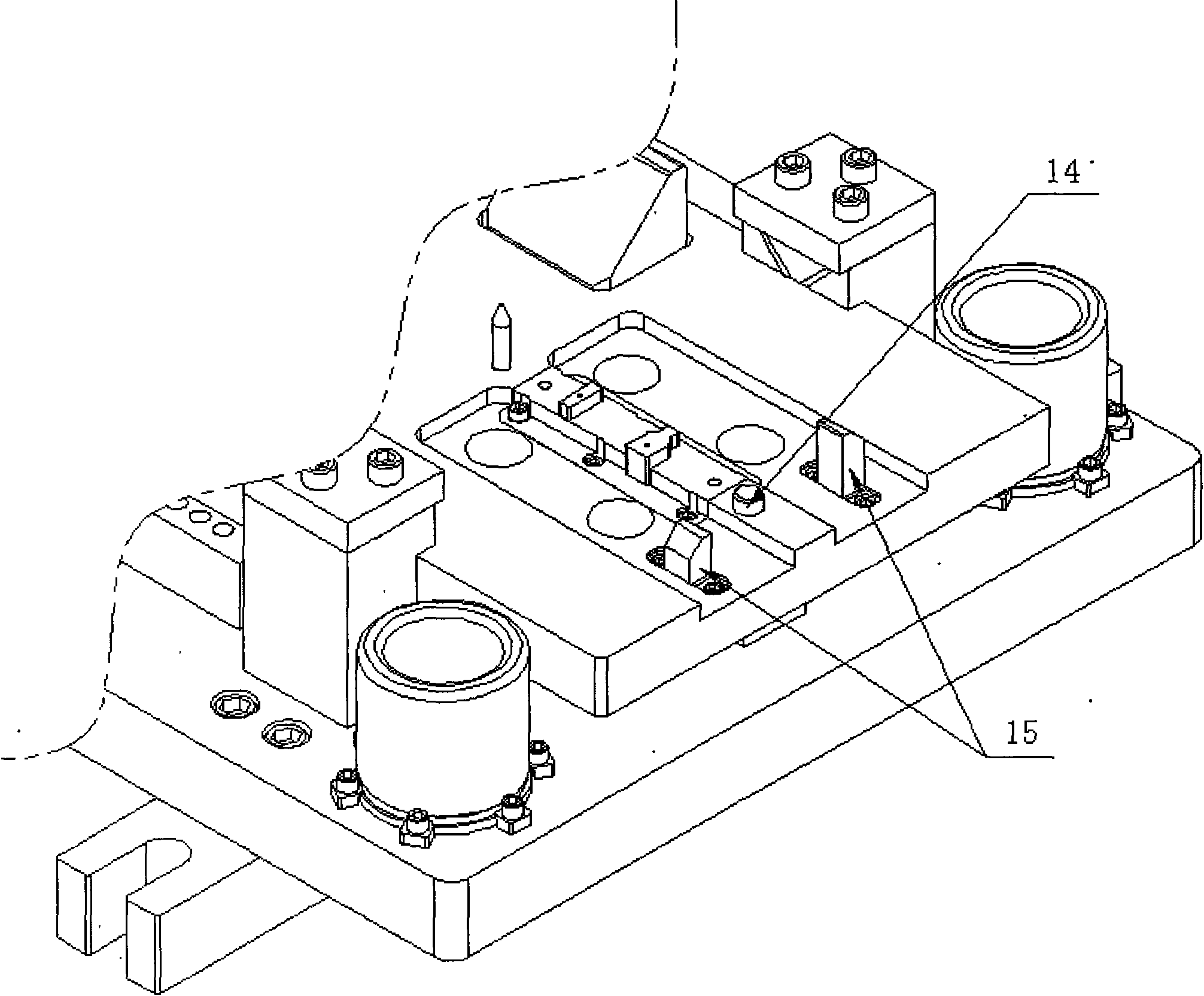 Progressive die discharging mechanism