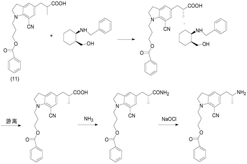 Method for preparing silodosin midbody