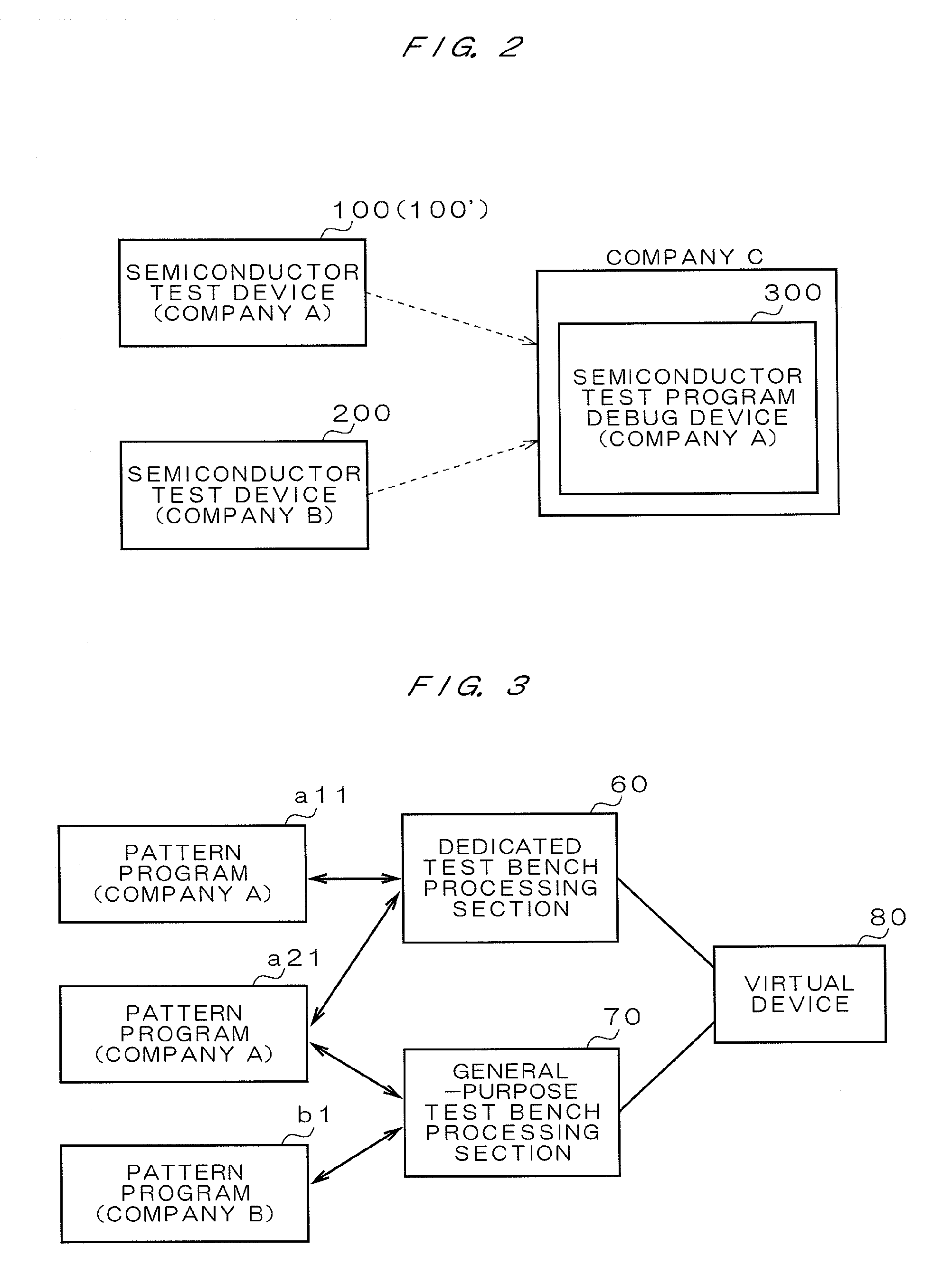 Semiconductor test program debug device