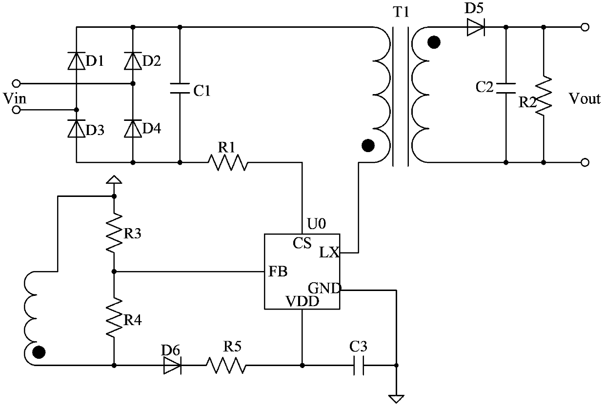 Switching power supply driving chip and switching power supply driving circuit