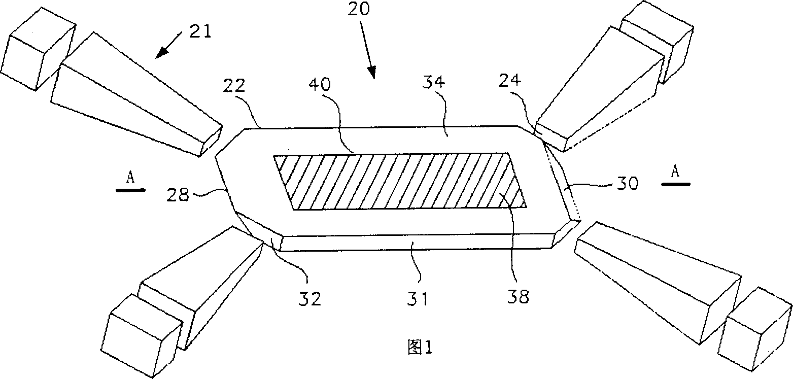 Corner pumping method for plate strip and its solid laser gain module