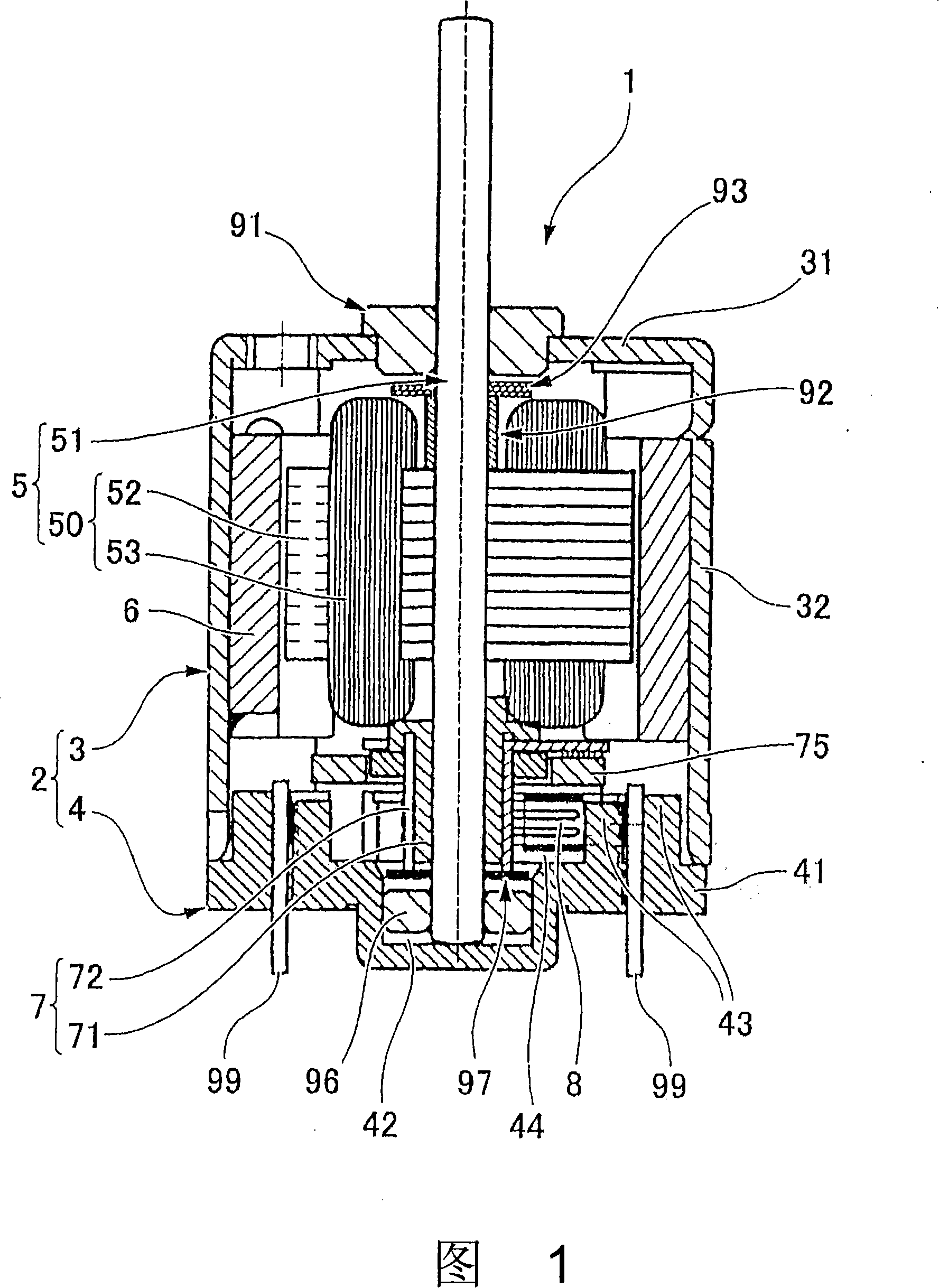 Motor with brush