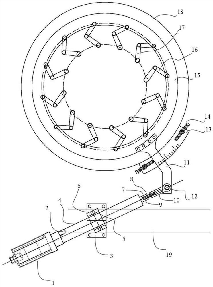 Back-swing electric servomotor device for water turbine