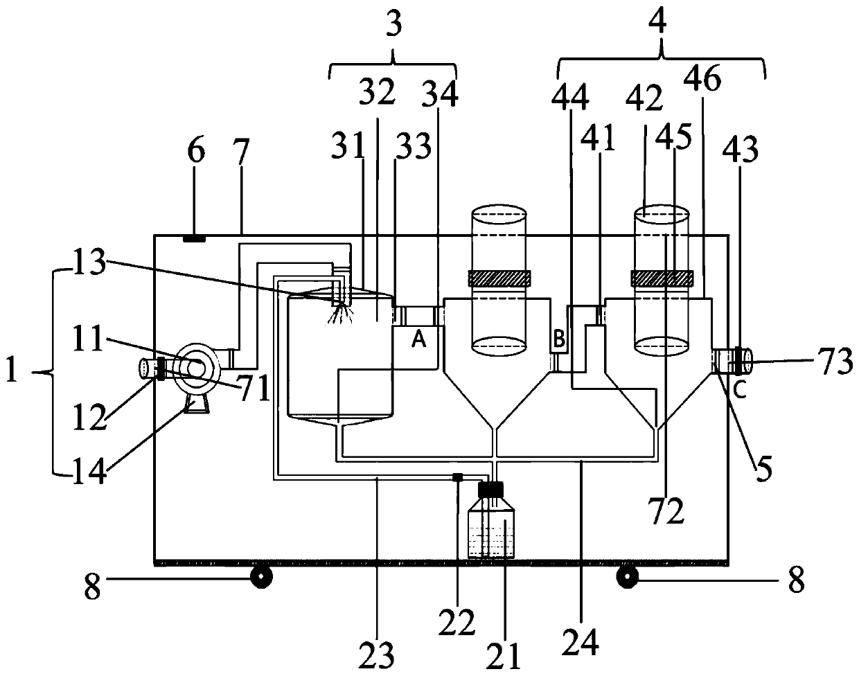 A device for preparing disinfectant nanoparticles