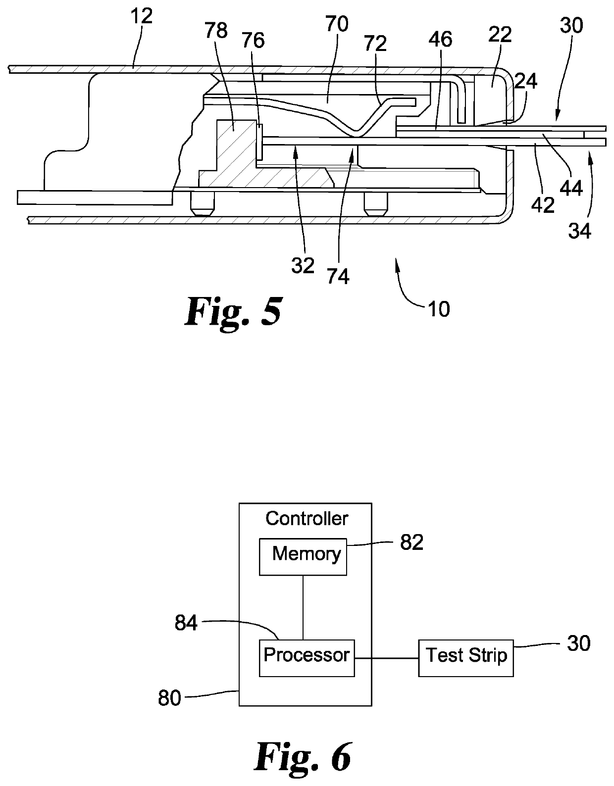 Test meter and method for detecting undue pressure applied to an inserated test strip