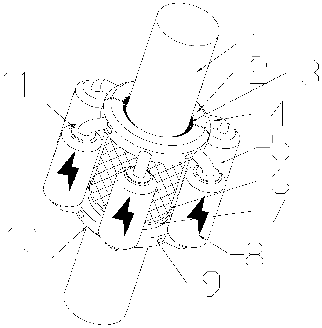 Electric pole anti-collision warning device