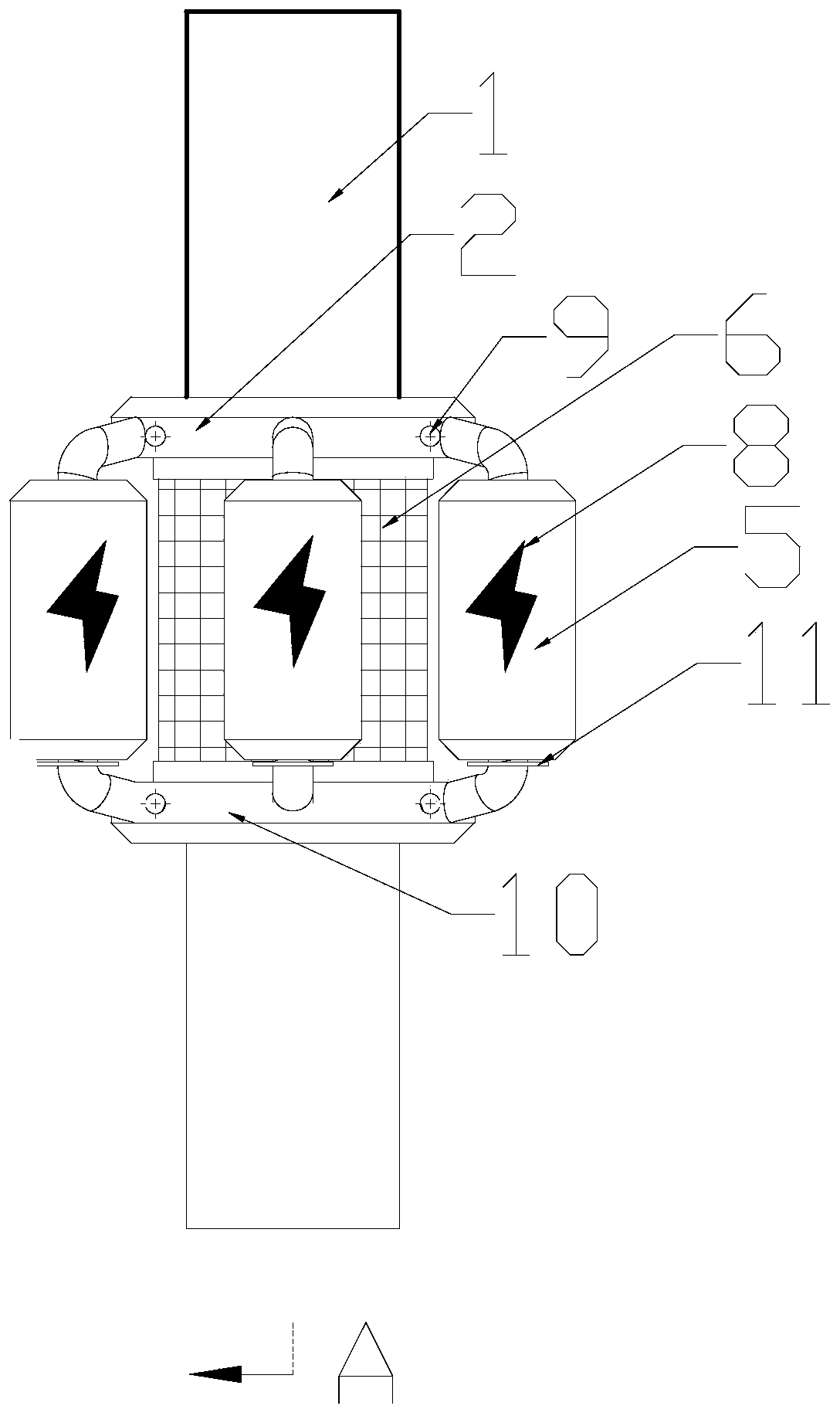 Electric pole anti-collision warning device